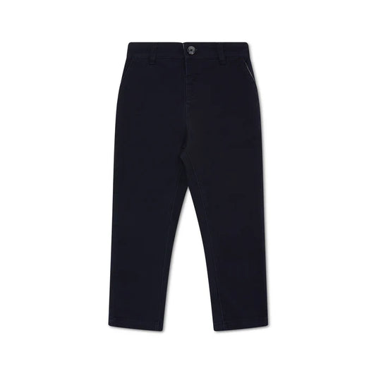 Eleanor Charles - Navy With Burgundy Trim Chino Trousers