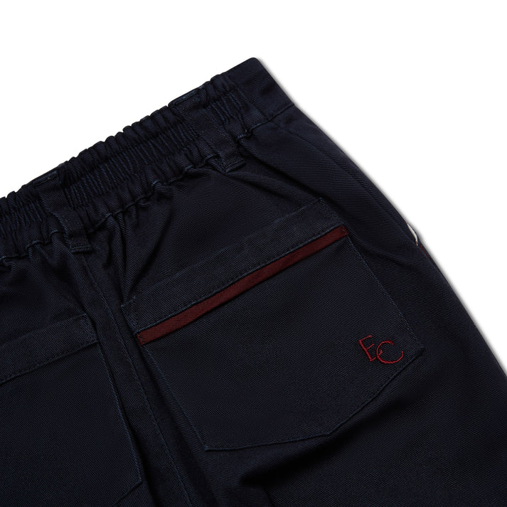 Eleanor Charles - Navy With Burgundy Trim Chino Trousers