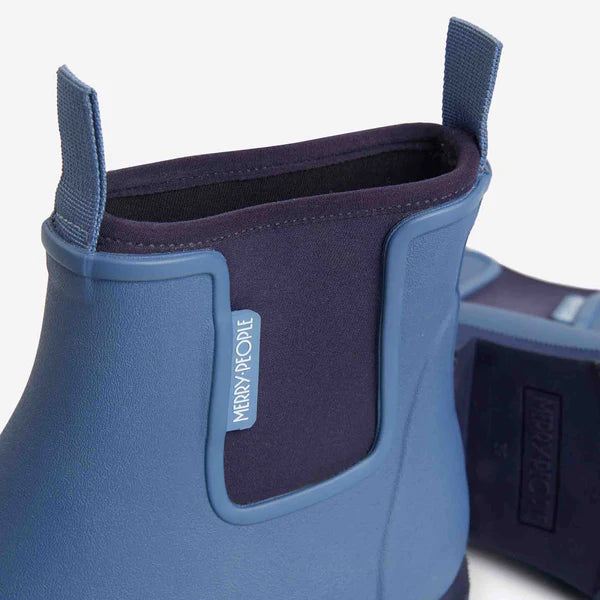 Merry People Bobbi Denim Blue Ankle Wellington Boot