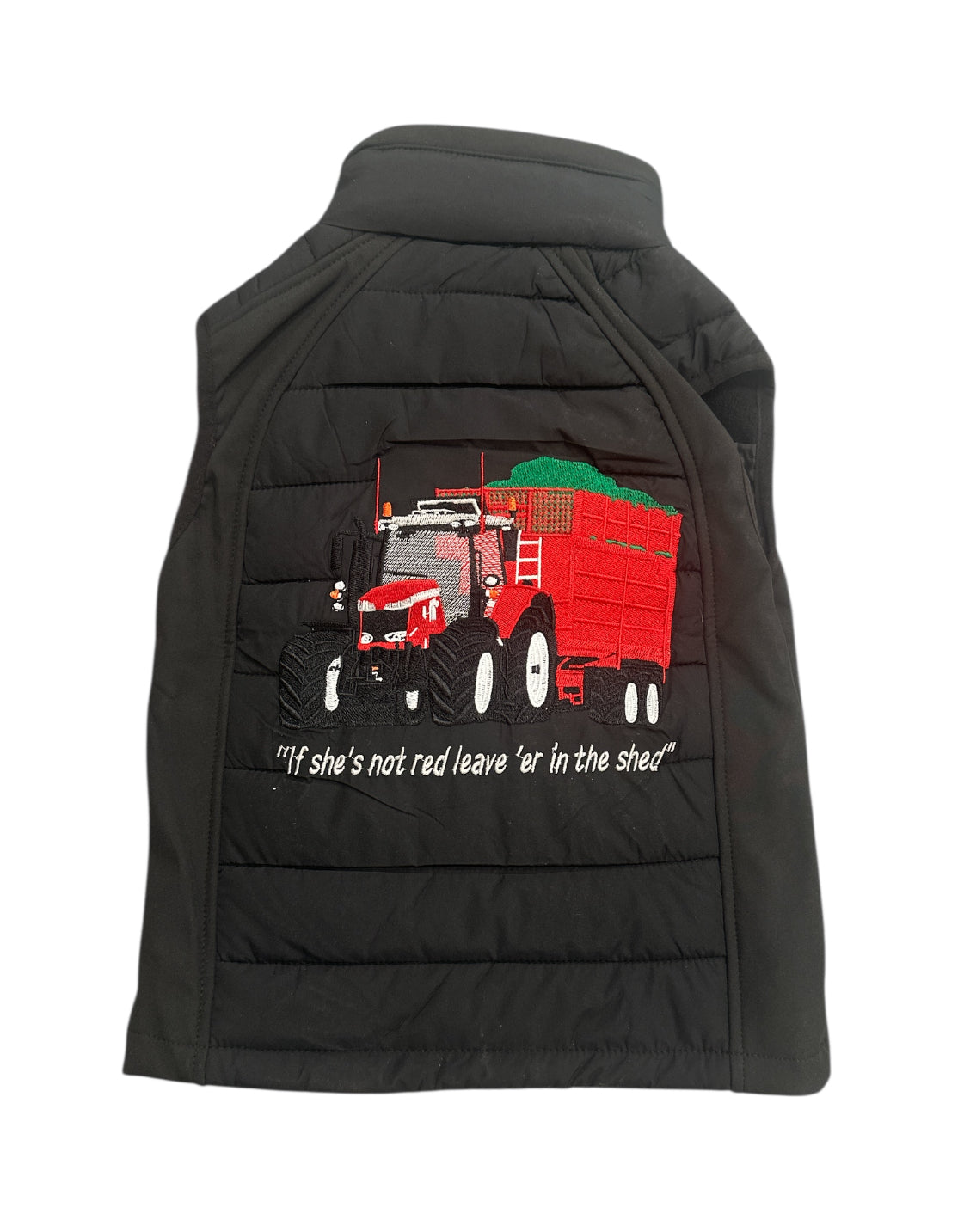 Kids Impact Black Quilted Bodywarmer Red Tractor with Colour Coded Pocket Zips