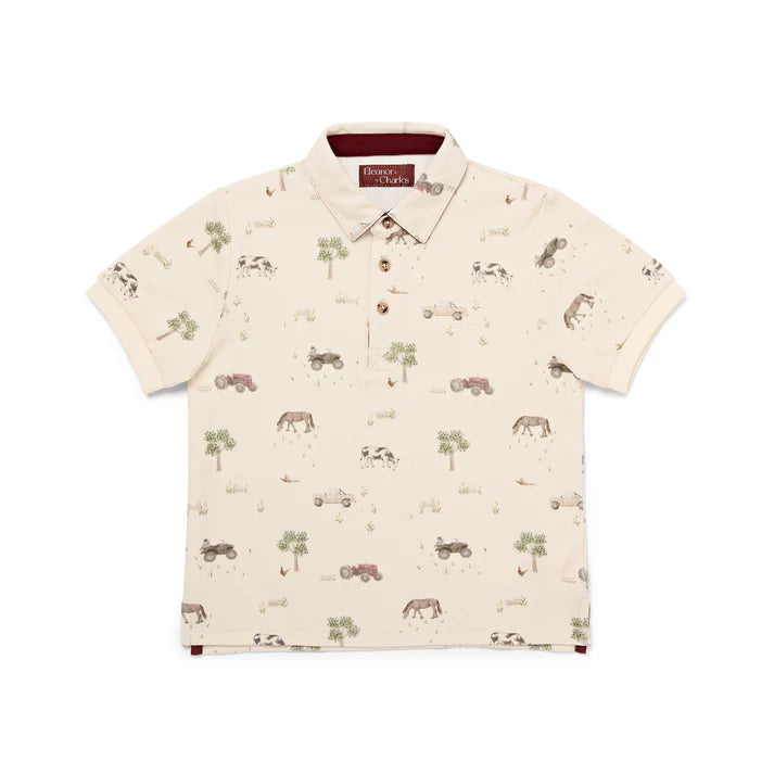 Eleanor Charles - On The Farm Print Polo Shirt
