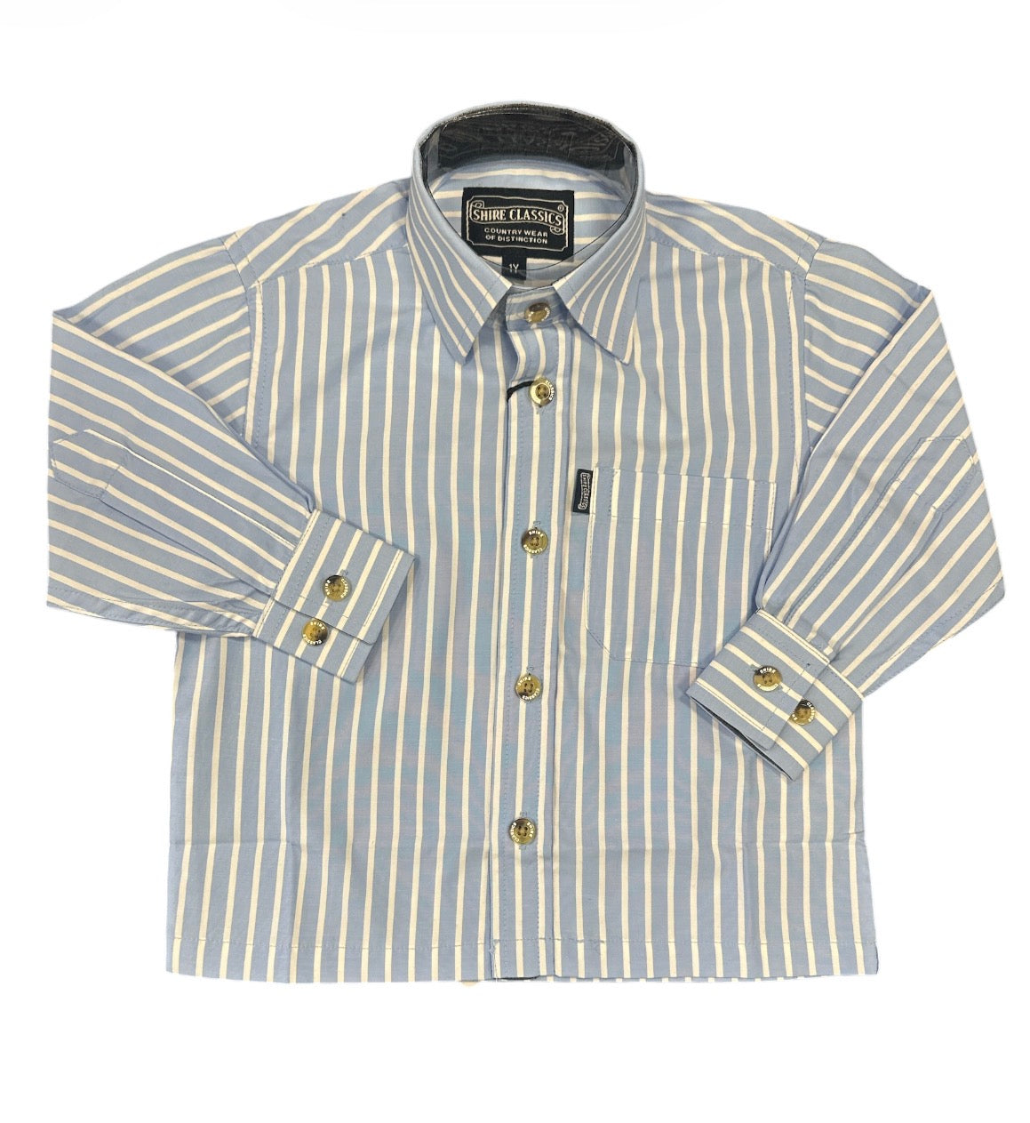 Shire Classics Kids Blue & White Stripe Shirt