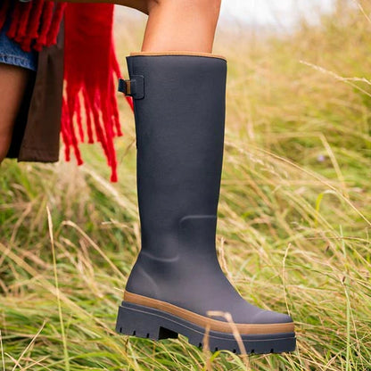 Merry People Fergie Tall Wellington Boot - Oxford Blue