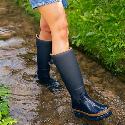 Merry People Fergie Tall Wellington Boot - Oxford Blue