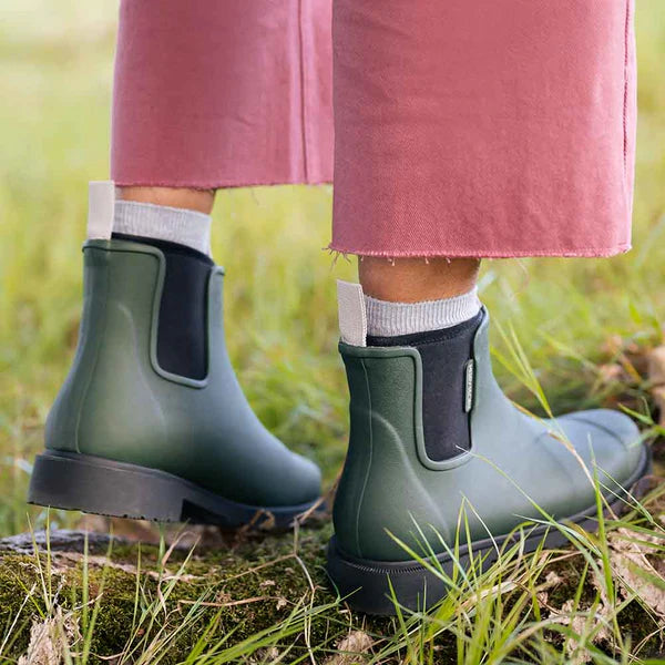 Merry People Bobbi Forest Green Ankle Wellington Boot
