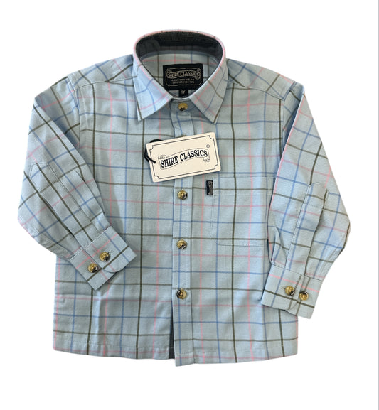 Shire Classics Kids Blue Checked Shirt