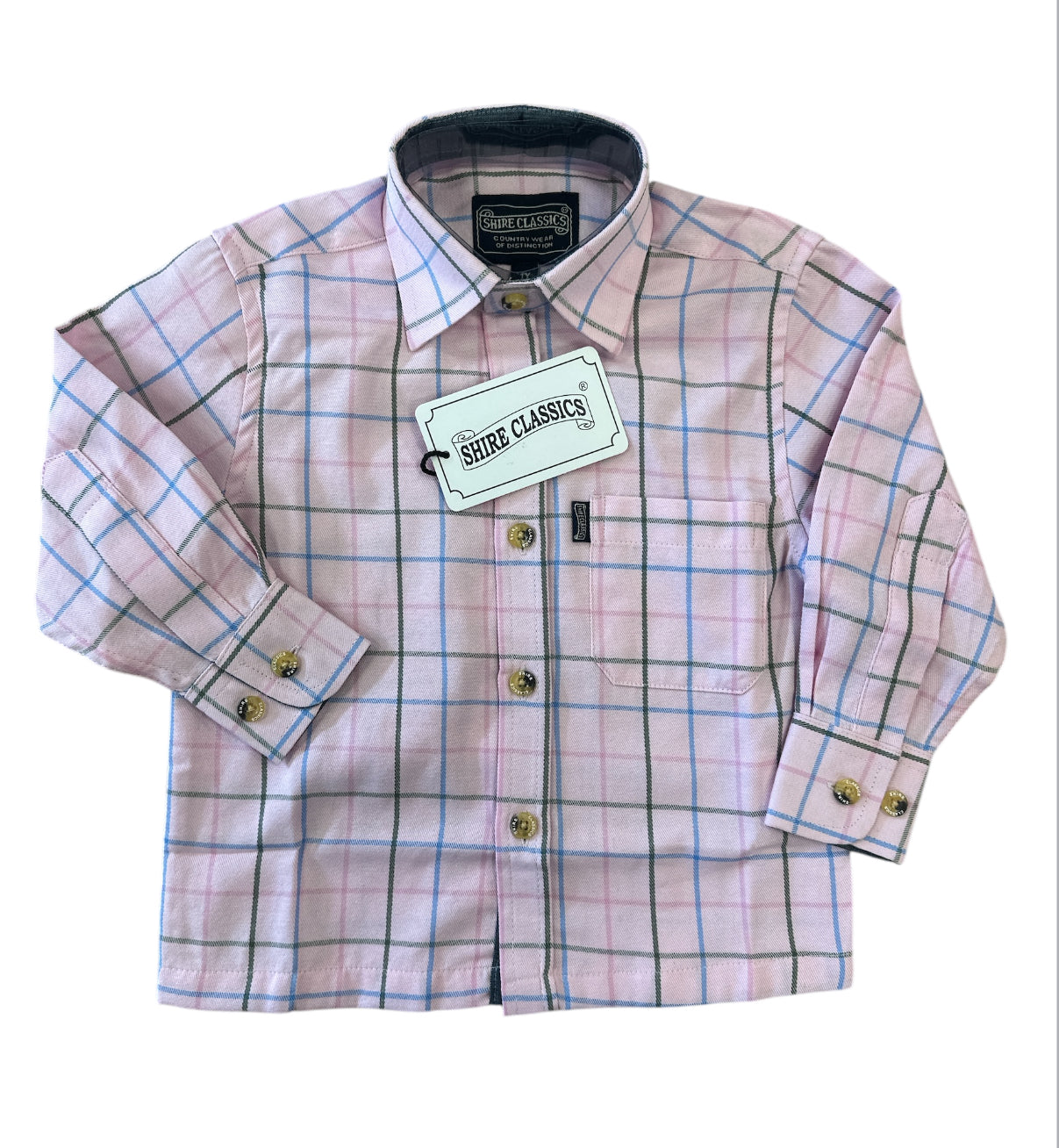 Shire Classics Kids Pink Checked Shirt