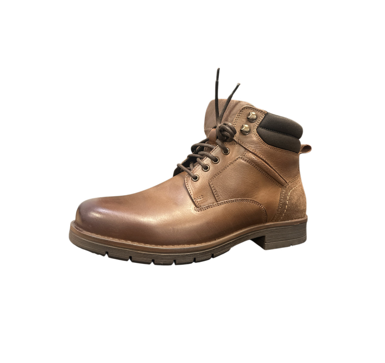Corrib Jones Cognac Lace/Zip Leather Boots