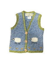 Merino Wool Sheep Waistcoat - Blue