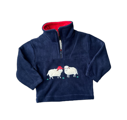 Kids Sheep Fleece in Navy