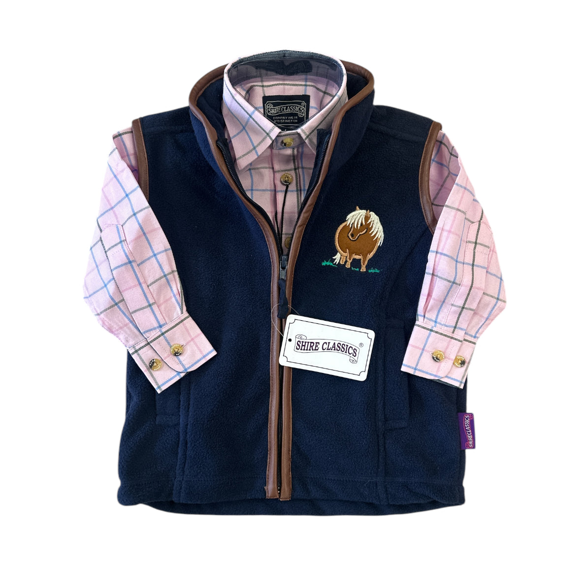 Shire Classics Kids Pink Checked Shirt