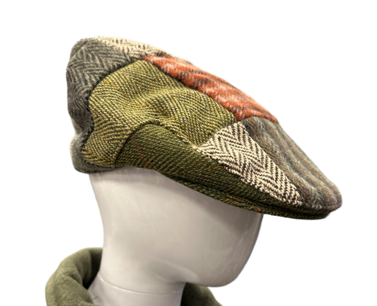 Boys' Tweed Country / Shooting Style Peaked Flat Cap