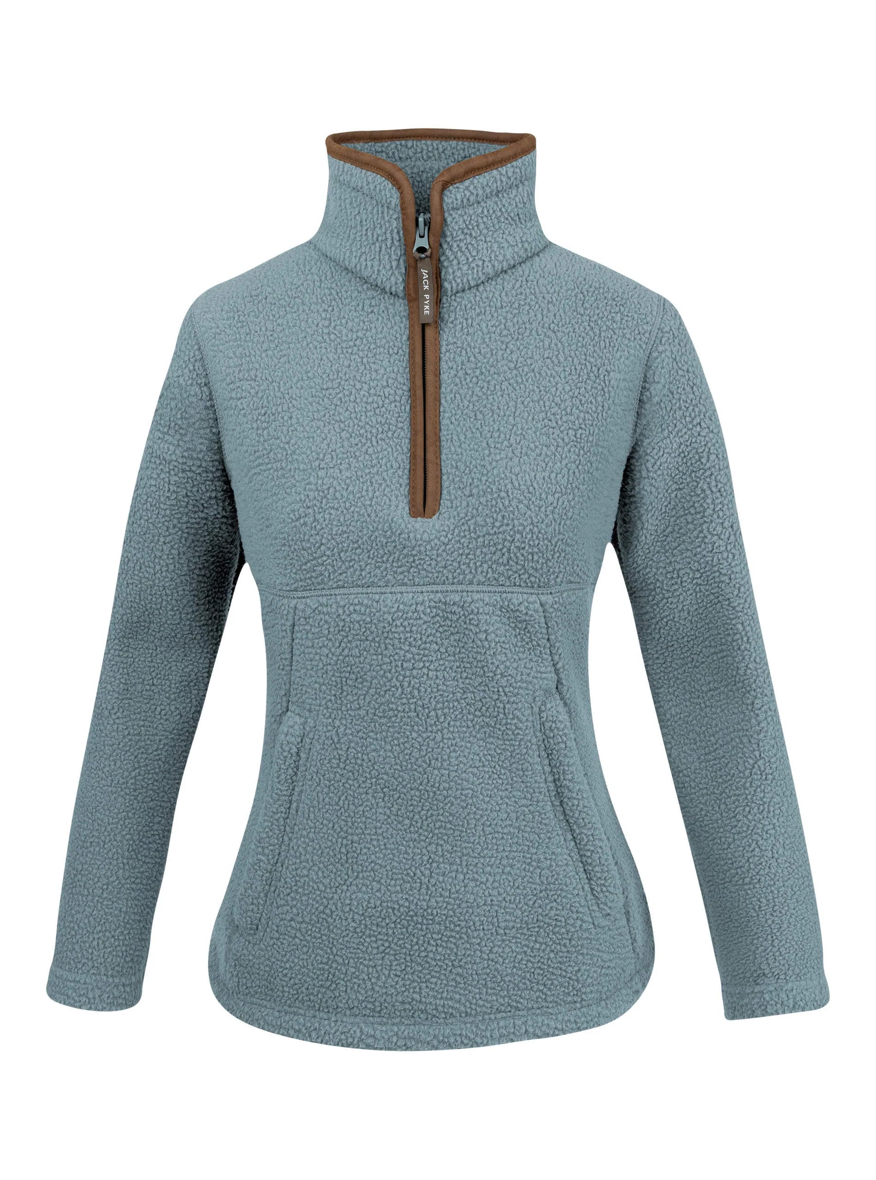 Jack Pyke Ladies Half Zip Sherpa Fleece Pullover in Ice Blue