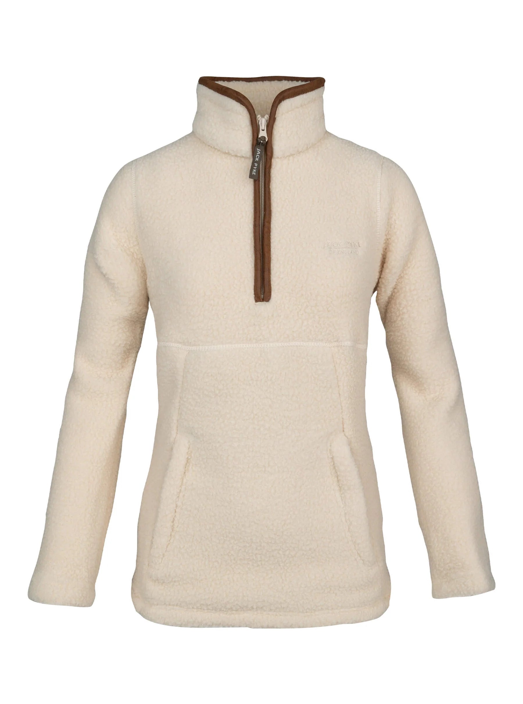 Jack Pyke Ladies Half Zip Sherpa Fleece Pullover in Sail