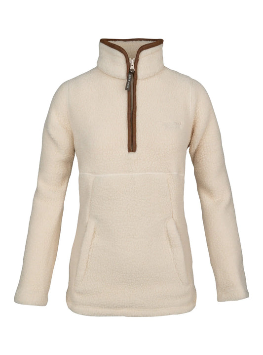 Jack Pyke Ladies Half Zip Sherpa Fleece Pullover in Sail