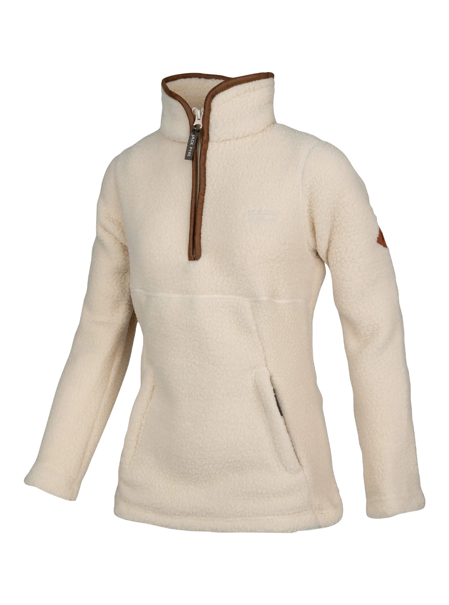 Jack Pyke Ladies Half Zip Sherpa Fleece Pullover in Sail