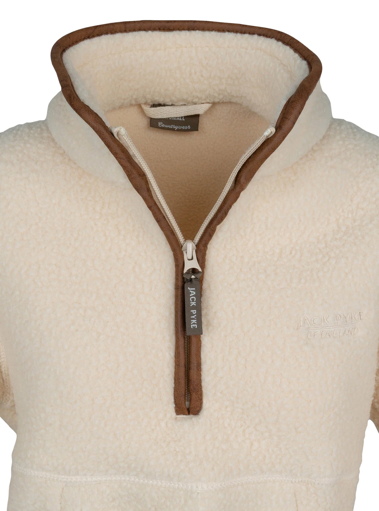 Jack Pyke Ladies Half Zip Sherpa Fleece Pullover in Sail