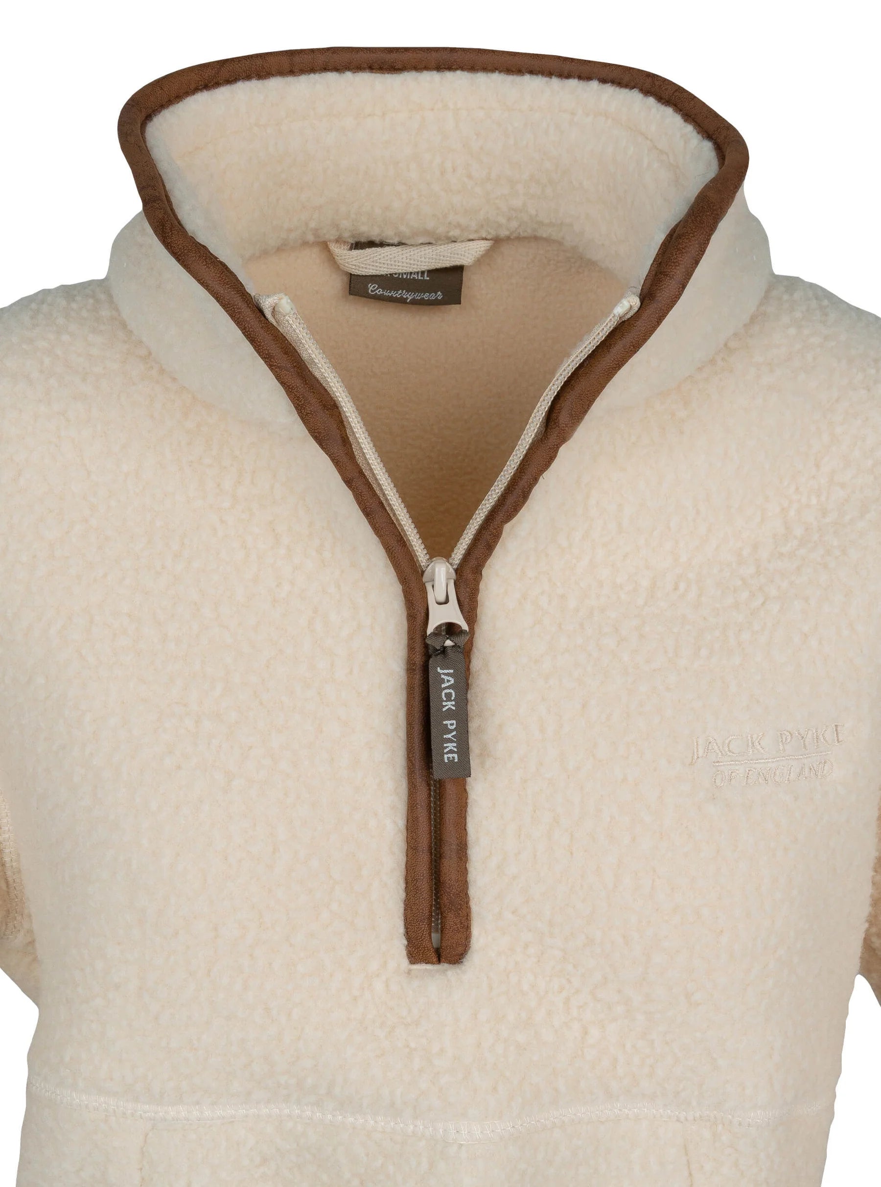 Jack Pyke Ladies Half Zip Sherpa Fleece Pullover in Sail
