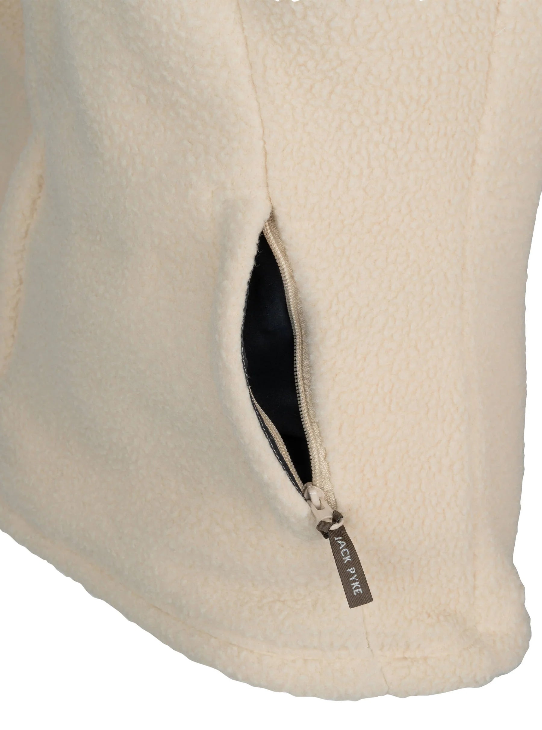 Jack Pyke Ladies Half Zip Sherpa Fleece Pullover in Sail