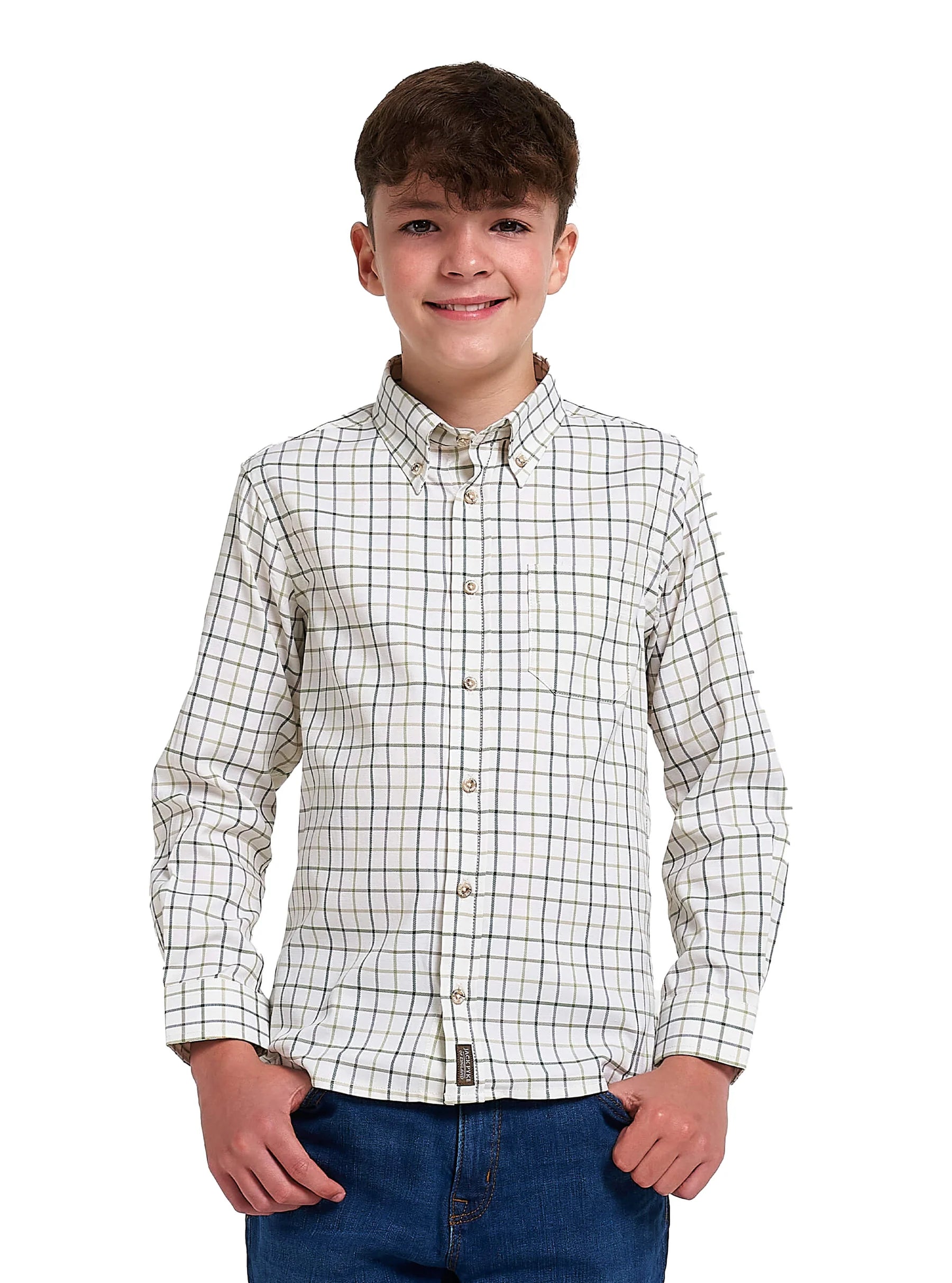 Jack Pyke Kids Countryman Long Sleeve Shirt in Green