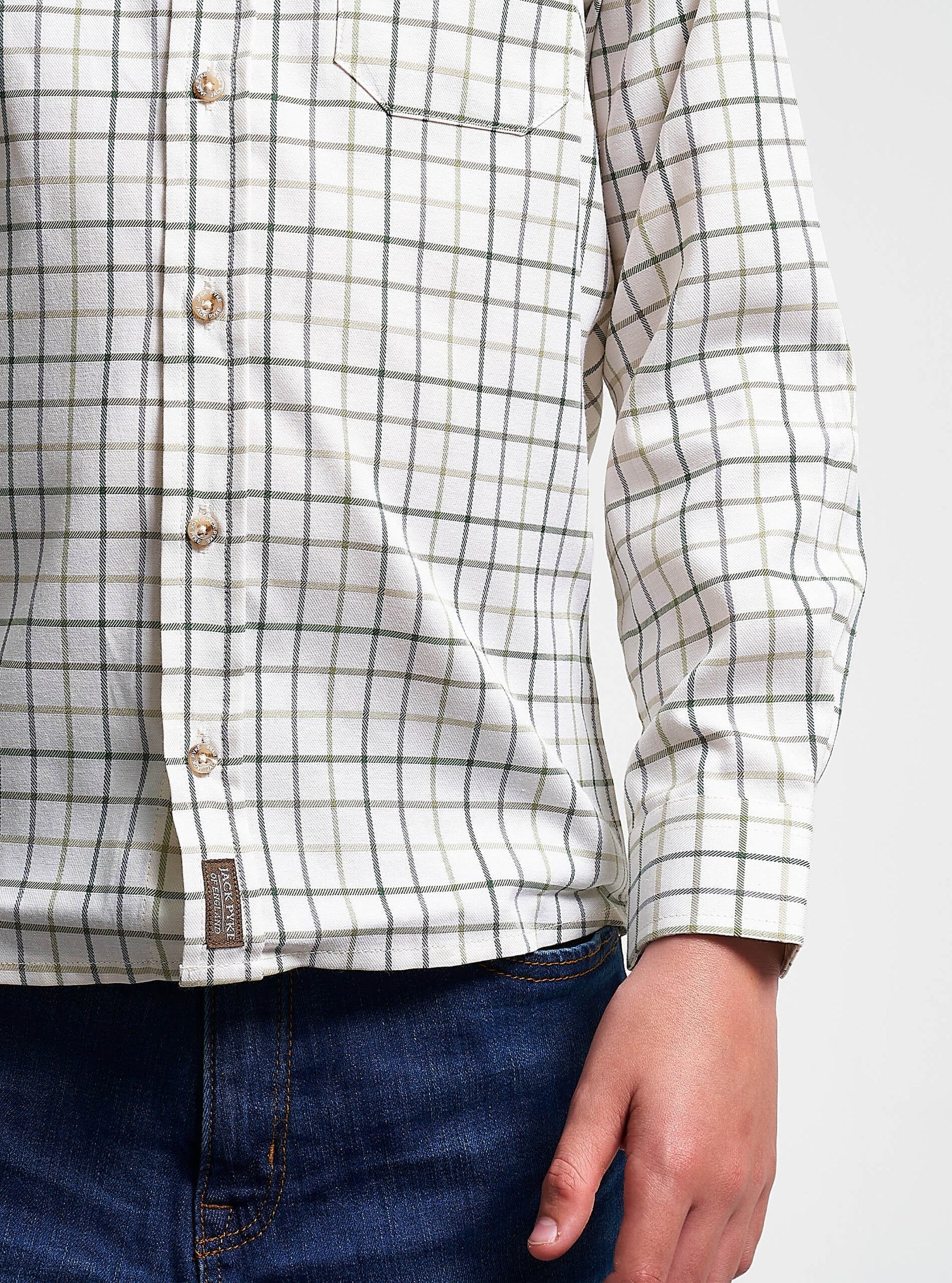 Jack Pyke Kids Countryman Long Sleeve Shirt in Green
