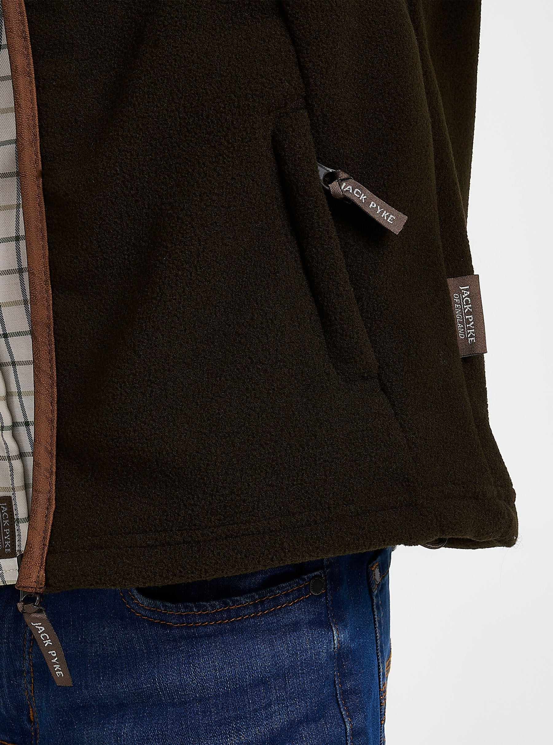 Jack Pyke Kids Countryman Thermal Fleece Gilet in Dark Olive