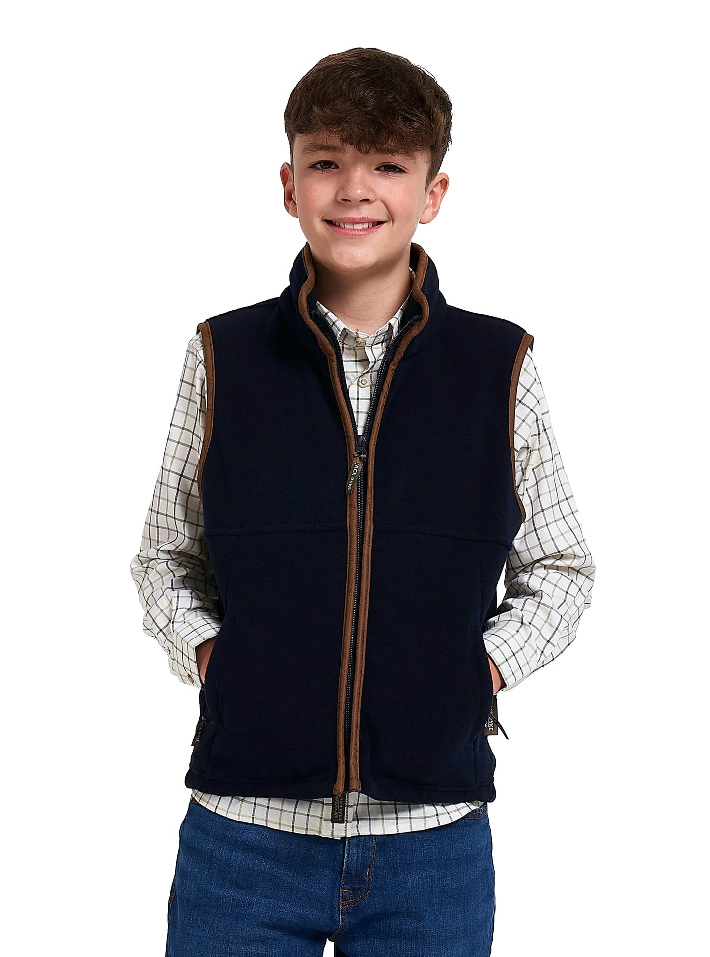 Jack Pyke Kids Countryman Thermal Fleece Gilet in Navy Blue