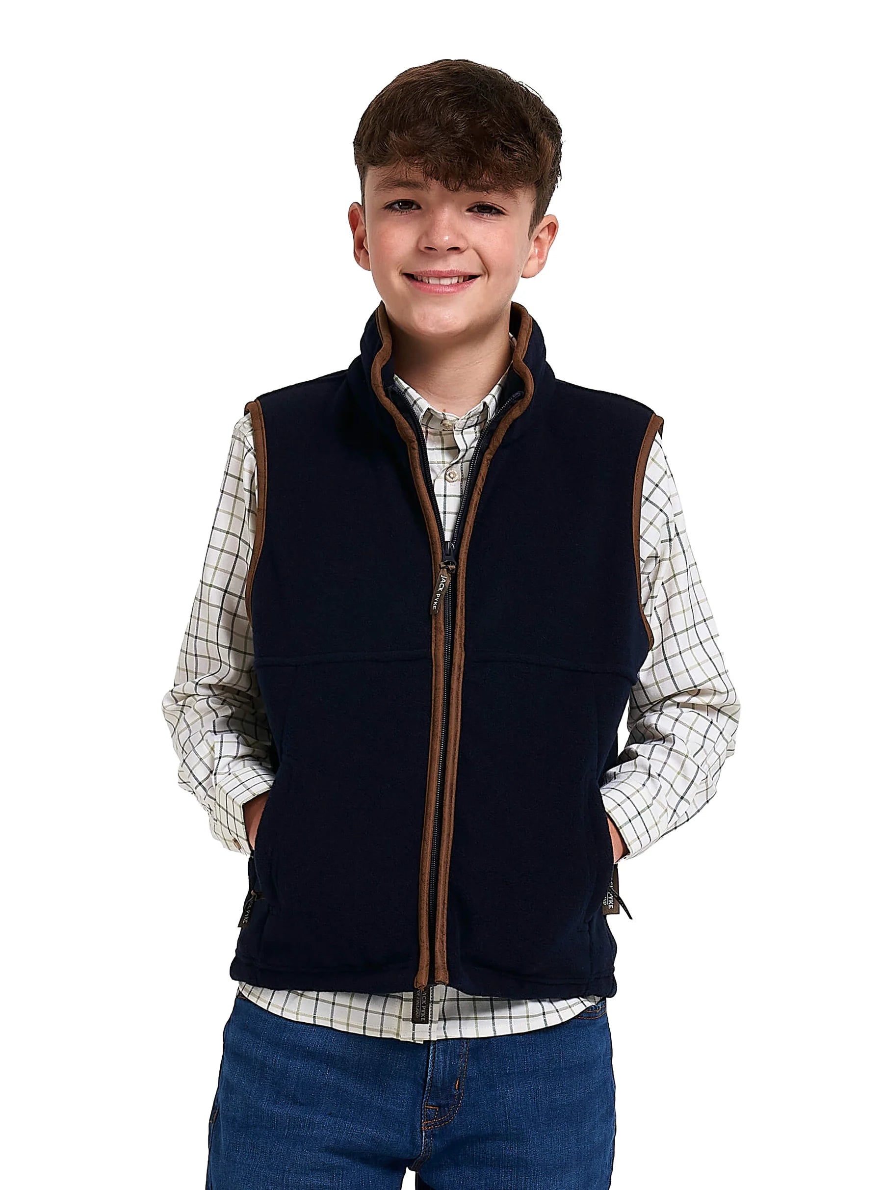 Jack Pyke Kids Countryman Thermal Fleece Gilet in Navy Blue