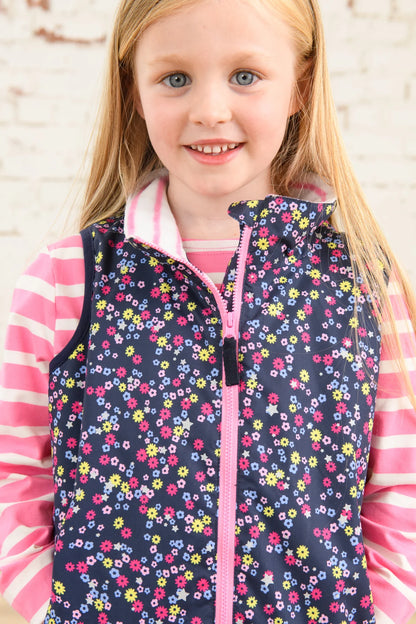 Lighthouse Girls Alex Gilet - Navy Floral