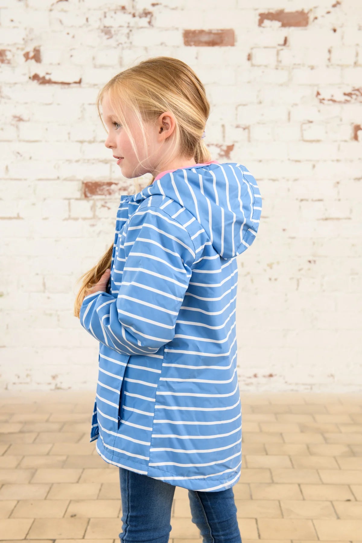 Lighthouse Girls Freya Coat - Denim Stripe