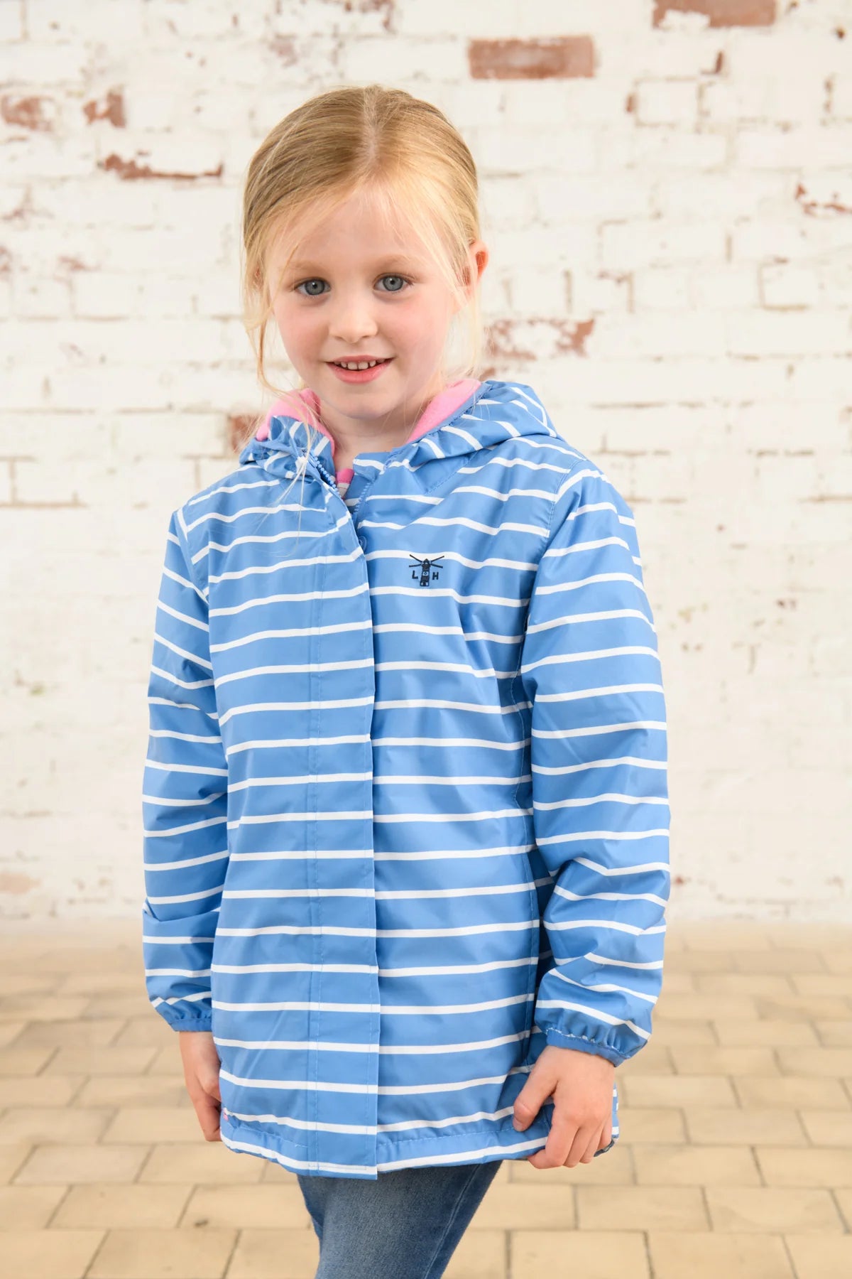 Lighthouse Girls Freya Coat - Denim Stripe