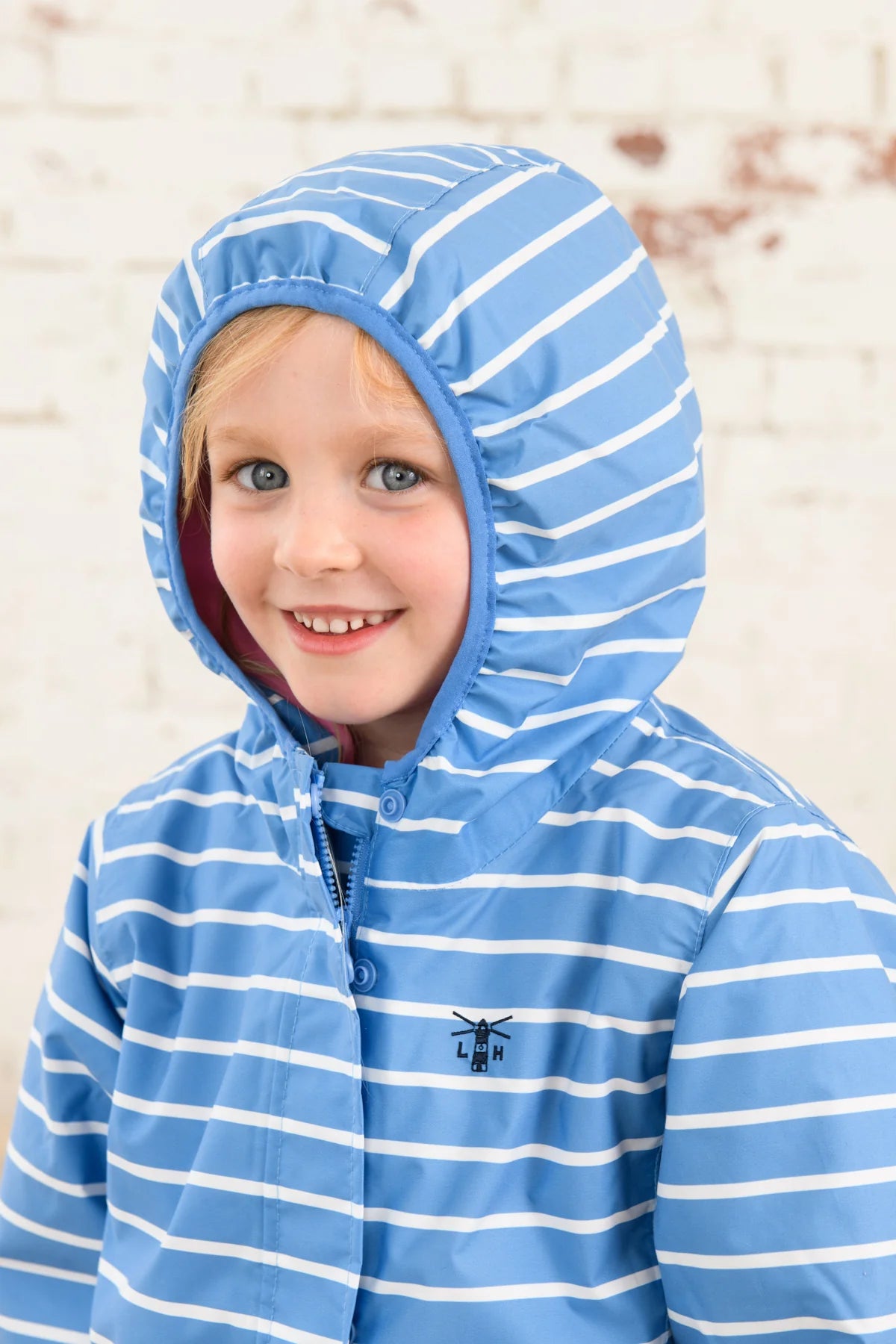 Lighthouse Girls Freya Coat - Denim Stripe