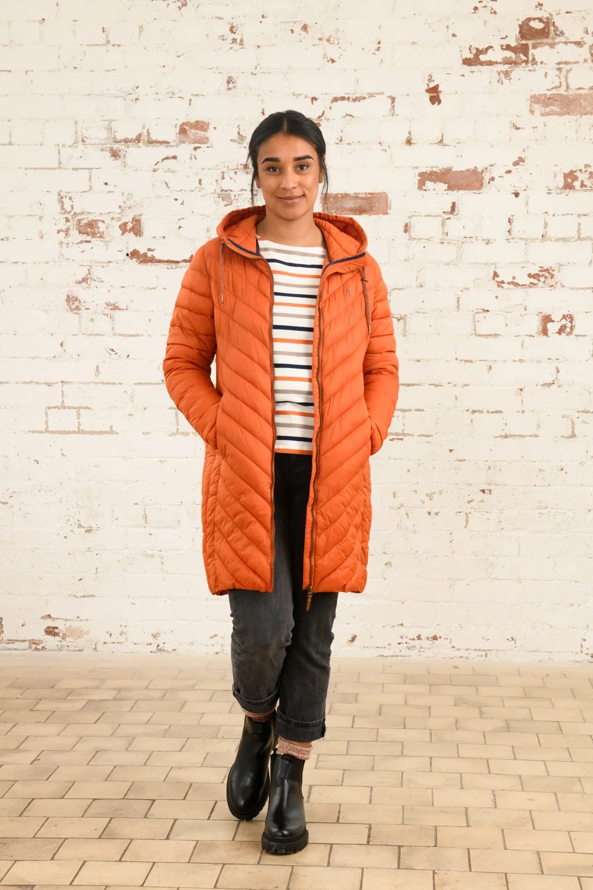 Lighthouse Laurel Coat in Burnt Orange