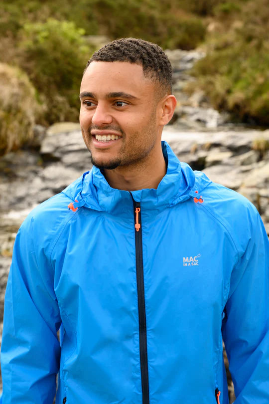 Mac In A Sac Origin Waterproof Jacket In Ocean Blue