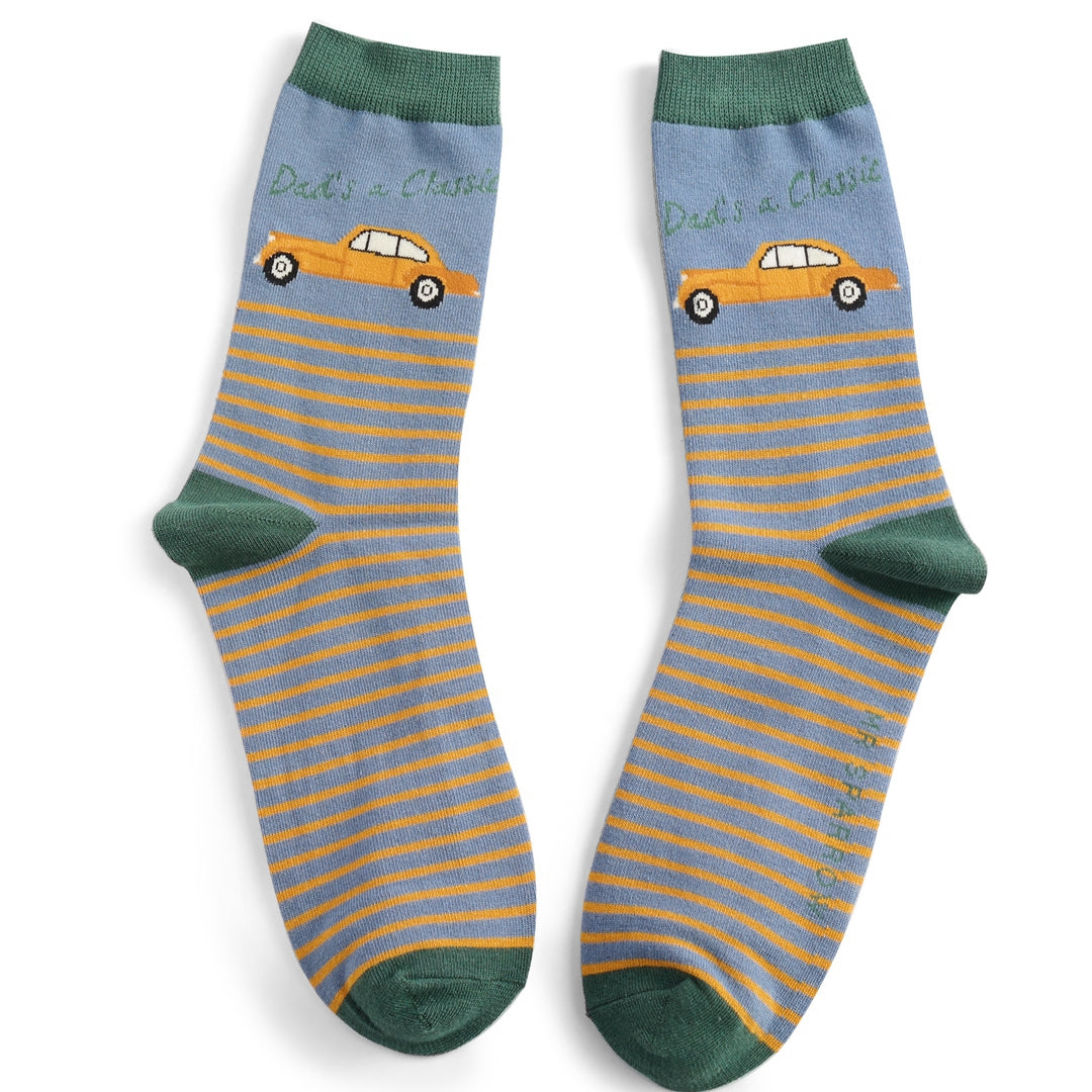 Mr Sparrow Dad`s a Classic Denim Bamboo Socks