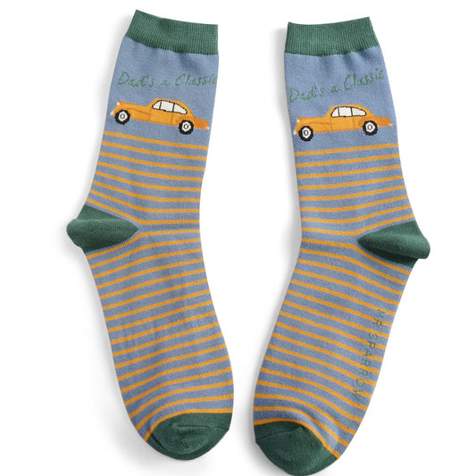 Mr Sparrow Dad`s a Classic Denim Bamboo Socks