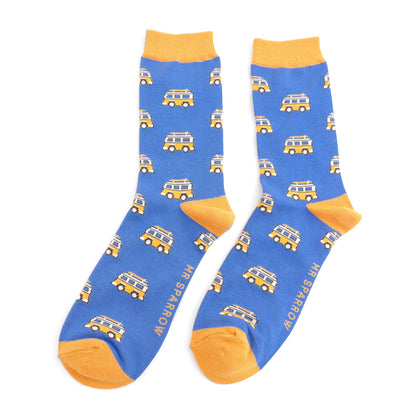 Mr Sparrow Campers Royal Bamboo Socks