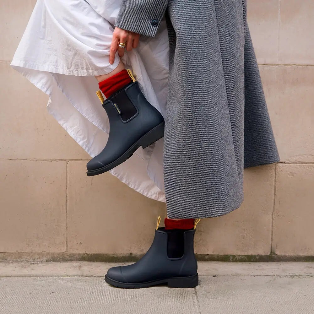 Merry People Bobbi Midnight Blue Ankle Wellington Boot