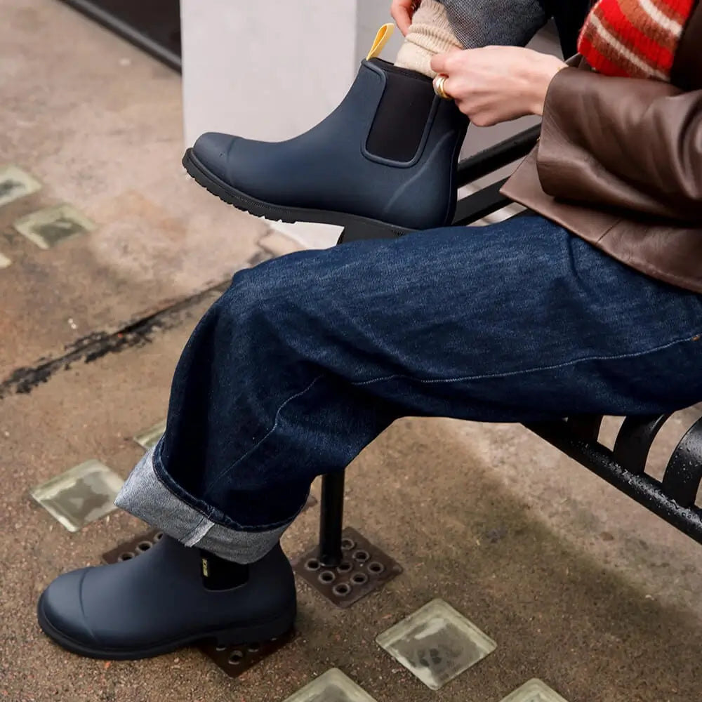Merry People Bobbi Midnight Blue Ankle Wellington Boot