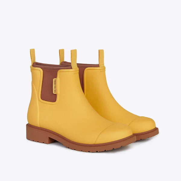 Merry People Bobbi Sunflower Yellow Ankle Wellington Boot