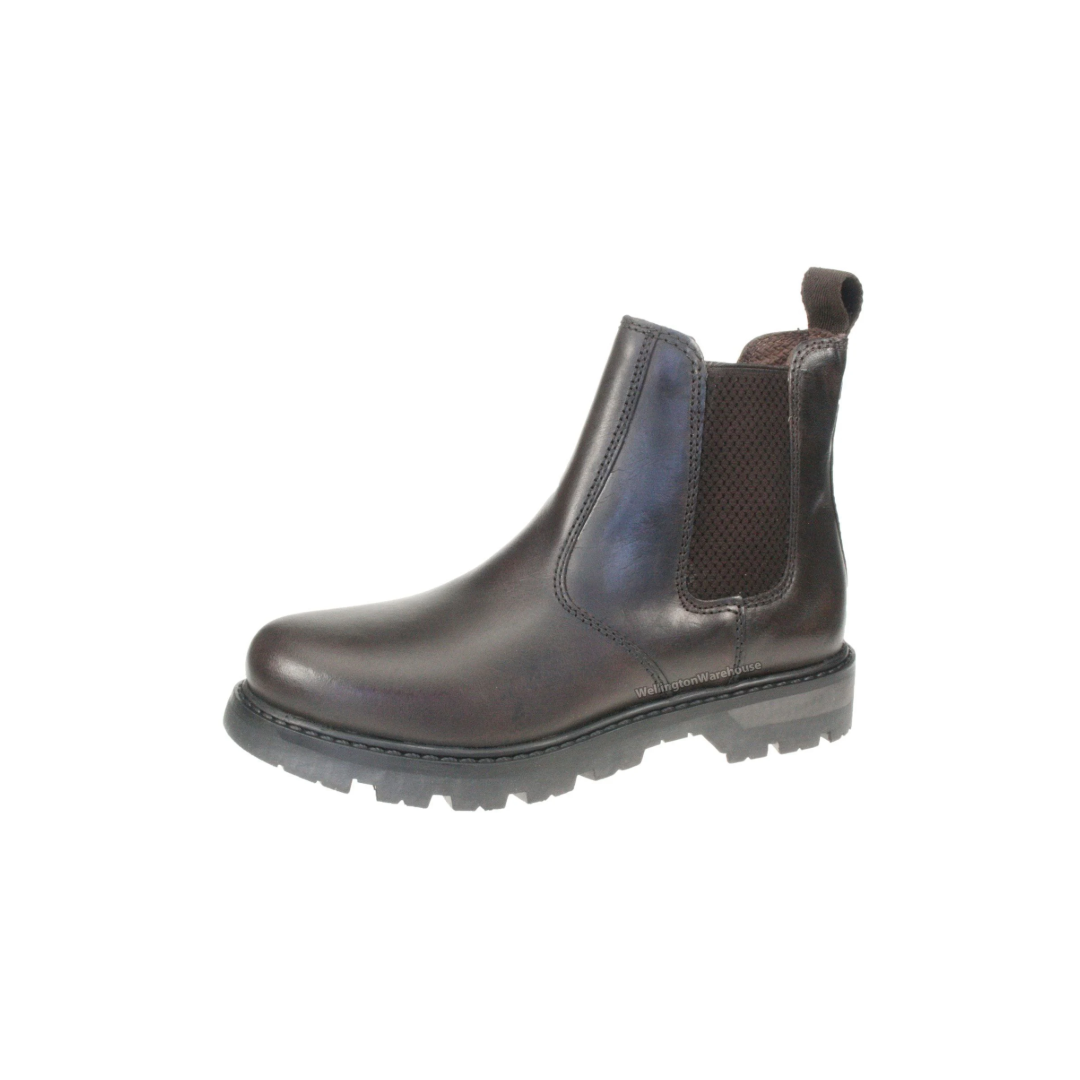 Oaktrak Rocksley Leather Pull On Boots Brown for Boys