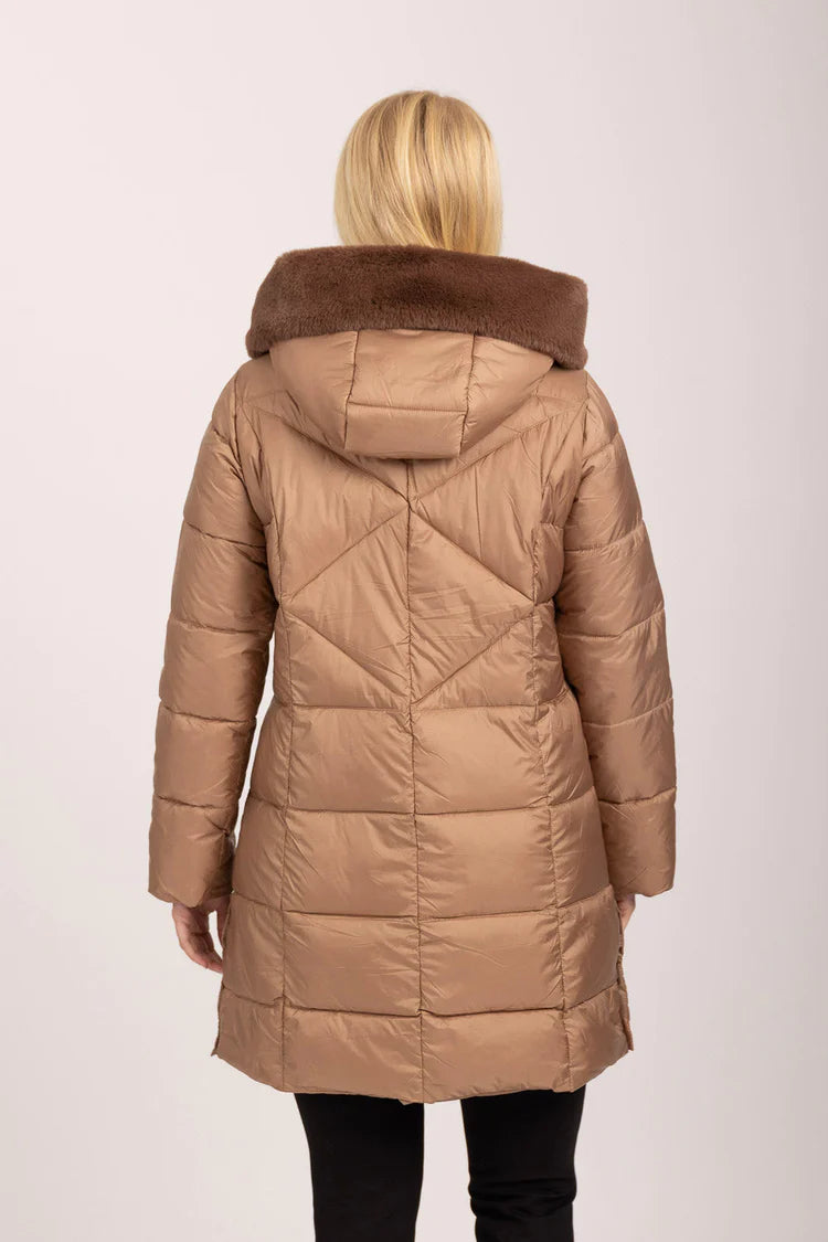 MudFlower Ladies Long Parka Jacket Gold