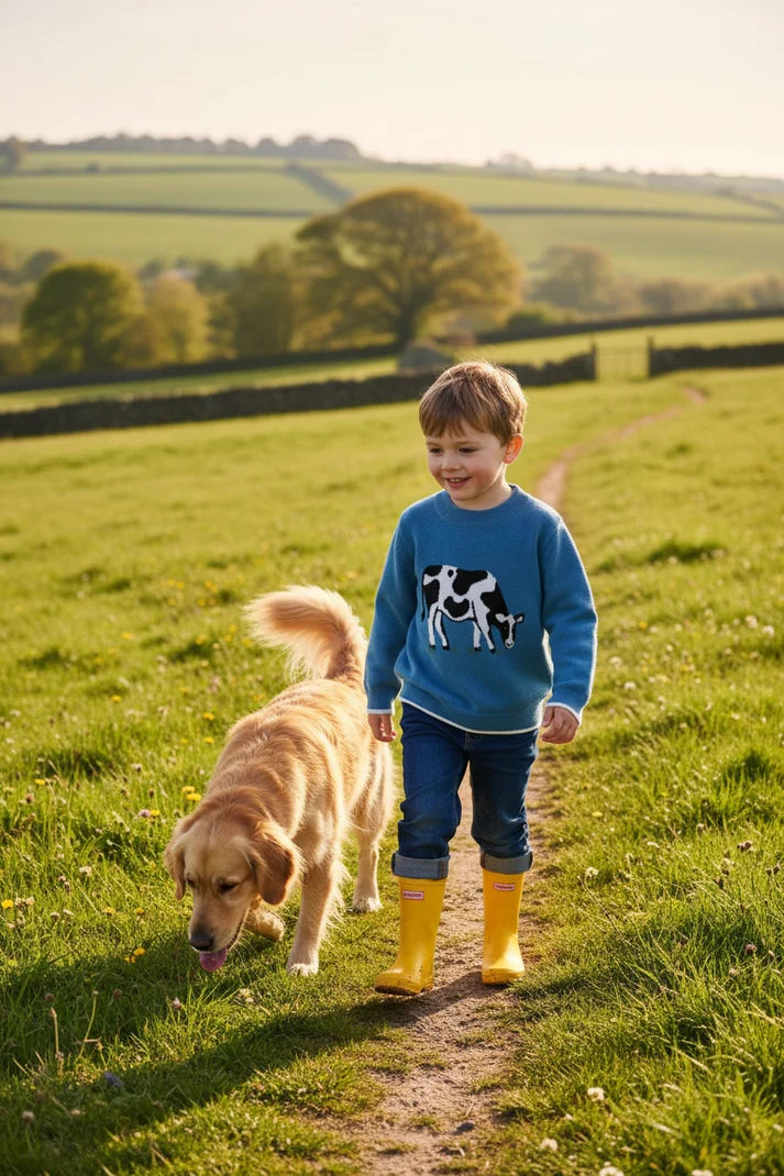 Eleanor Charles - The Cow Intarsia Jumper
