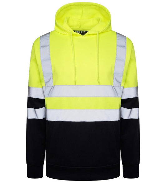 Adults Premium Hi Vis 2 Tone Hoodie – Yellow