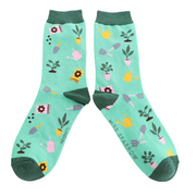 Miss Sparrow In The Allotment Socks Green