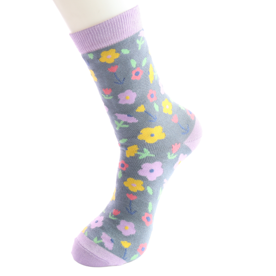 Miss Sparrow Little Flowers Bamboo Socks Denim