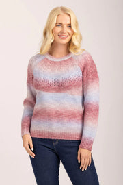 MudFlower Ladies Purple Combo Spacedye Jumper