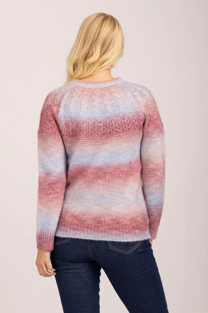 MudFlower Ladies Purple Combo Spacedye Jumper