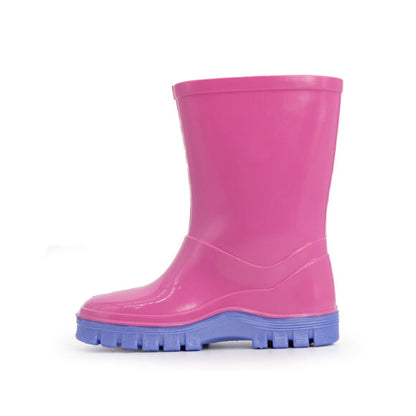 Swampmaster Junior Tractor Wellington Boot in Pink / Lilac