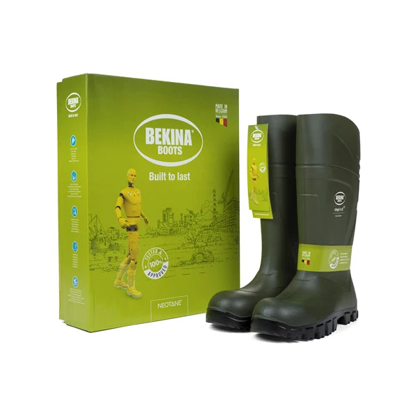 Bekina    Safety Wellington - StepliteX - SolidGrip Steel Toe Cap & Midsole (S5) in Green